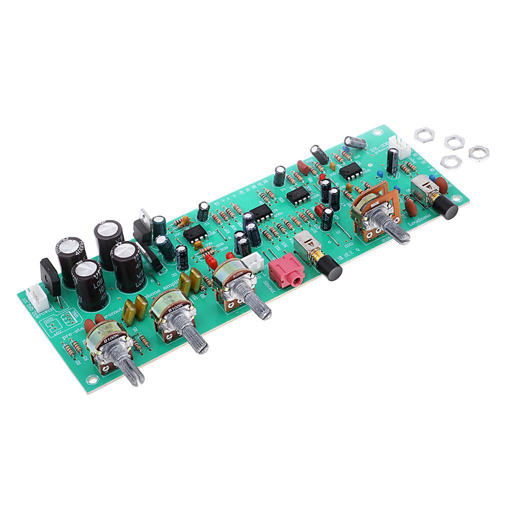 2x DX338A OP-AMP HIFI Amplifier Volume  EQ Control Board Preamplifier