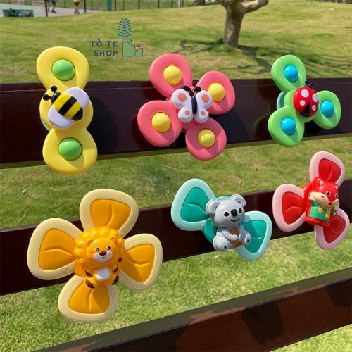 Set 3 con quay Spinner cho bé, Spinner con quay gắn tường,đồ chơi chong chóng dính tường,Spinner hình con vật dễ thương