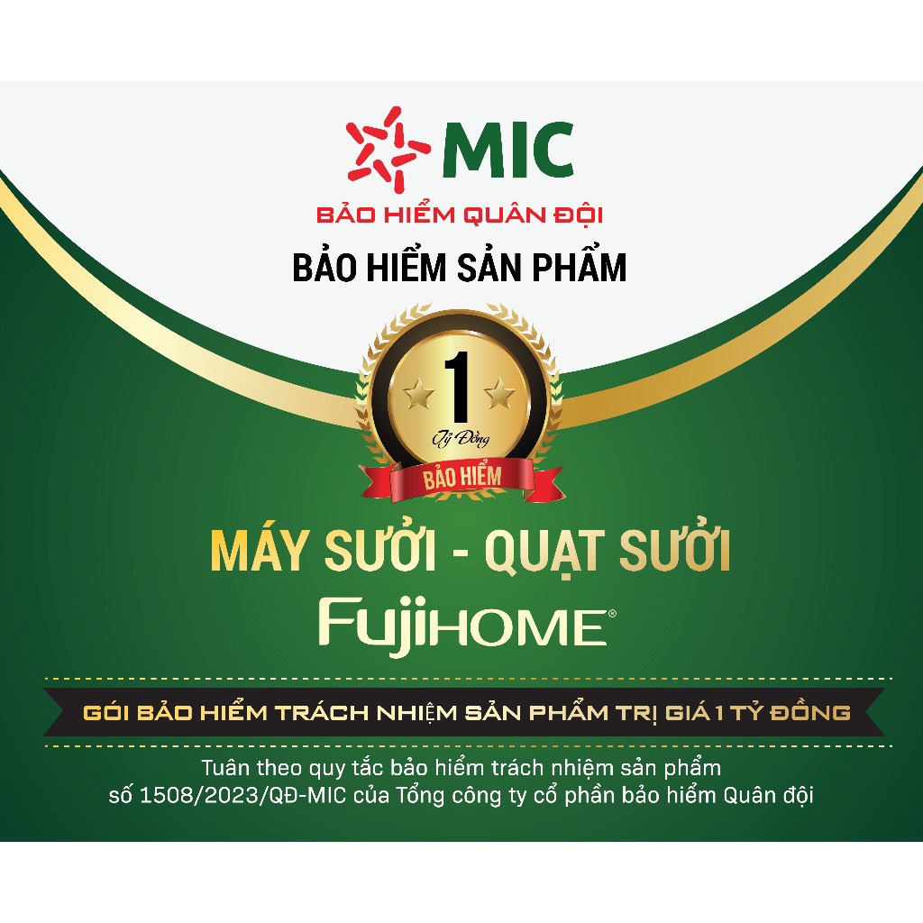 Máy sưởi điều hòa treo tường nhập khẩu FUJIHOME FHW4000 quạt sưởi ceramic không khô da, không đốt oxi, tiết kiệm điện - Hàng chính hãng