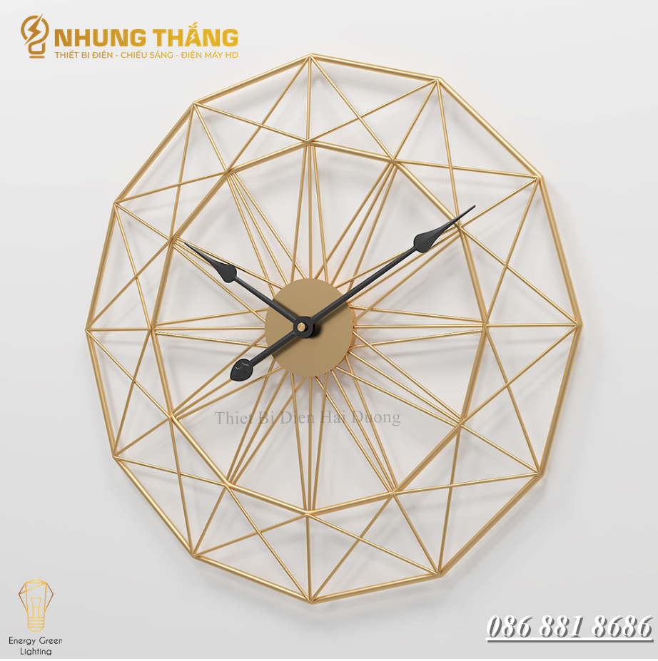 Đồng Hồ Treo Tường DH-98 - Trang Trí Nghệ Thuật Cao Cấp - Kiểu Dáng Hiện Đại , Sang Trọng - Đường Kính 50cm