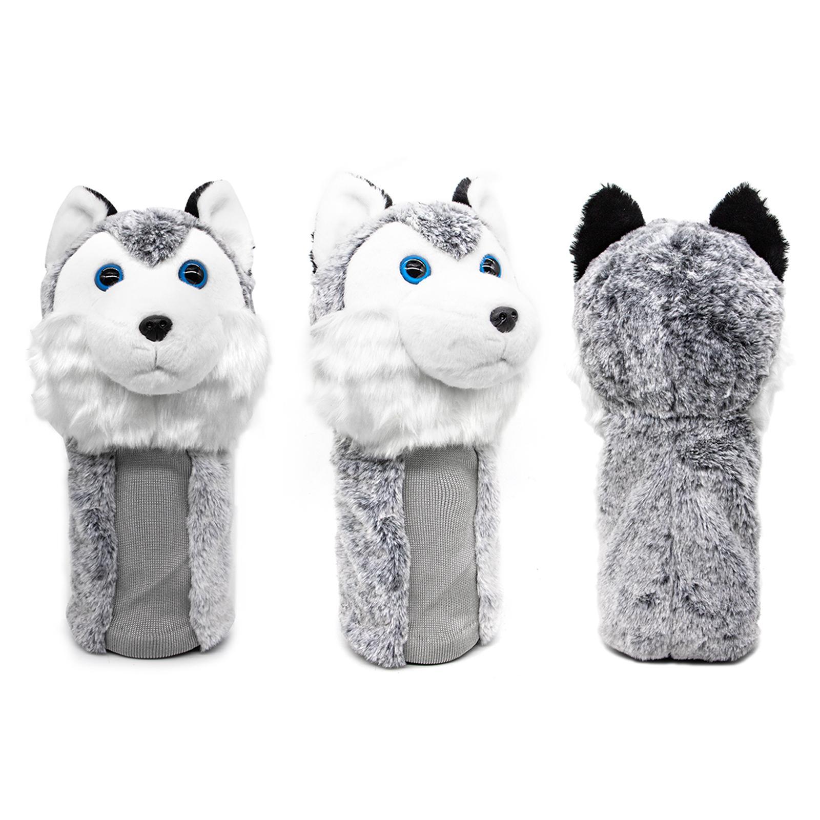 Golf Club Headcover, Wood Head Cover Long Neck Protector for 460cc Driver ,Gray and White