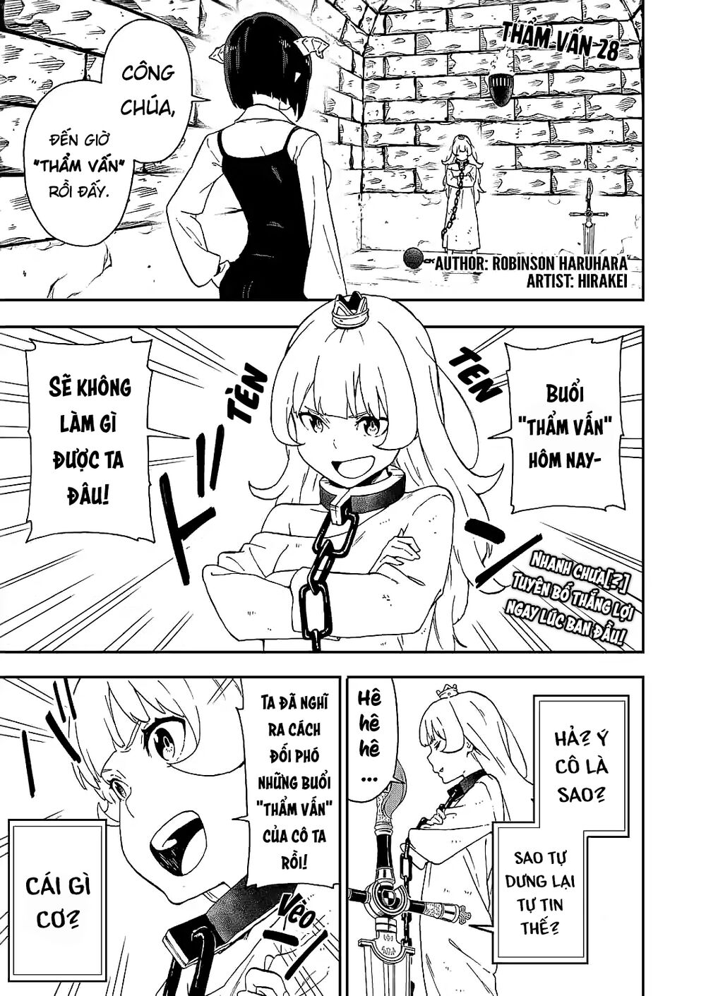 đến giờ "thẩm vấn" rồi, thưa công chúa! chapter 28 1