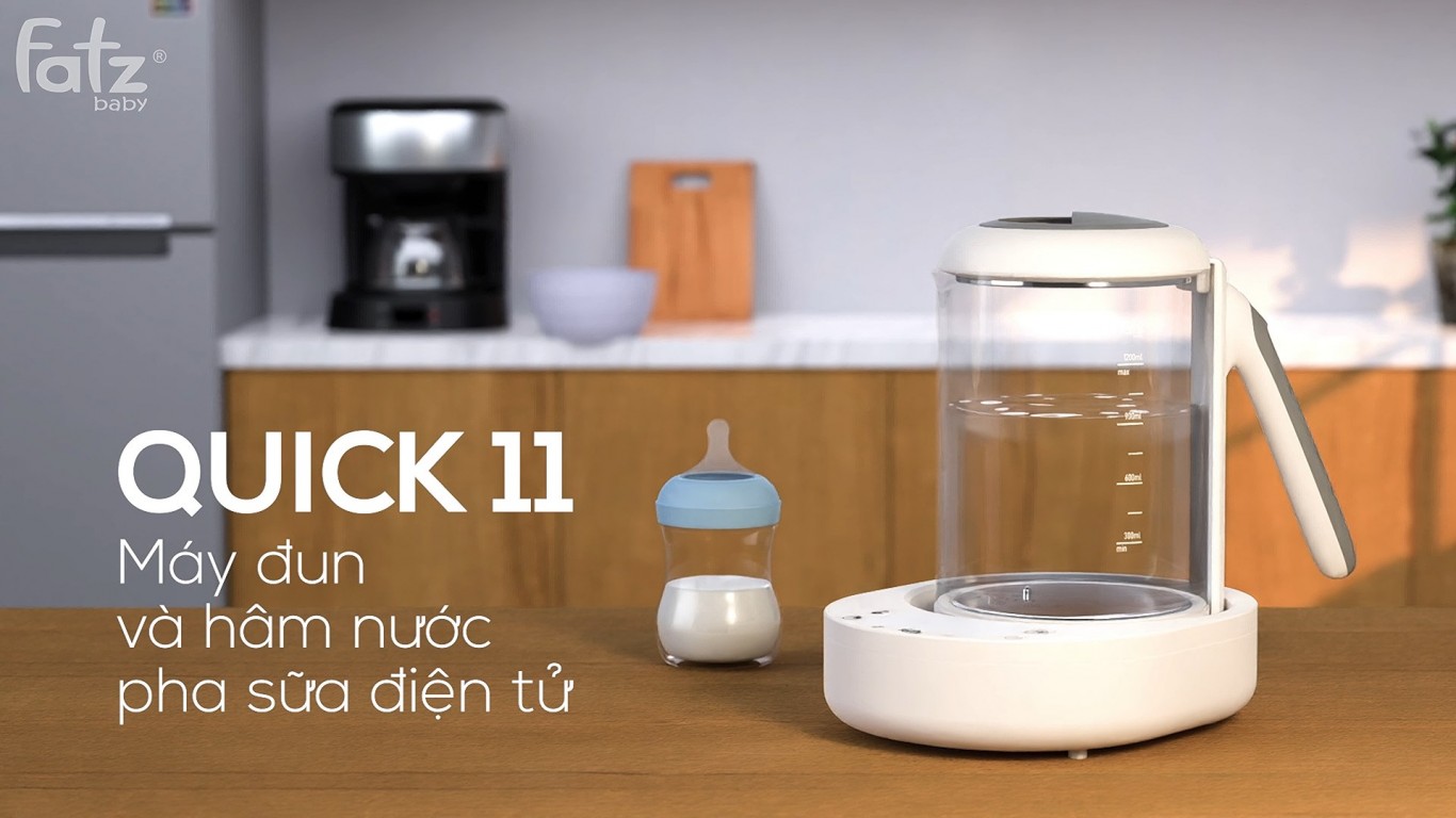 MÁY ĐUN NƯỚC VÀ HÂM NƯỚC PHA SỮA ĐIỆN TỬ QUICK 11 FATZBABY FB3510TK