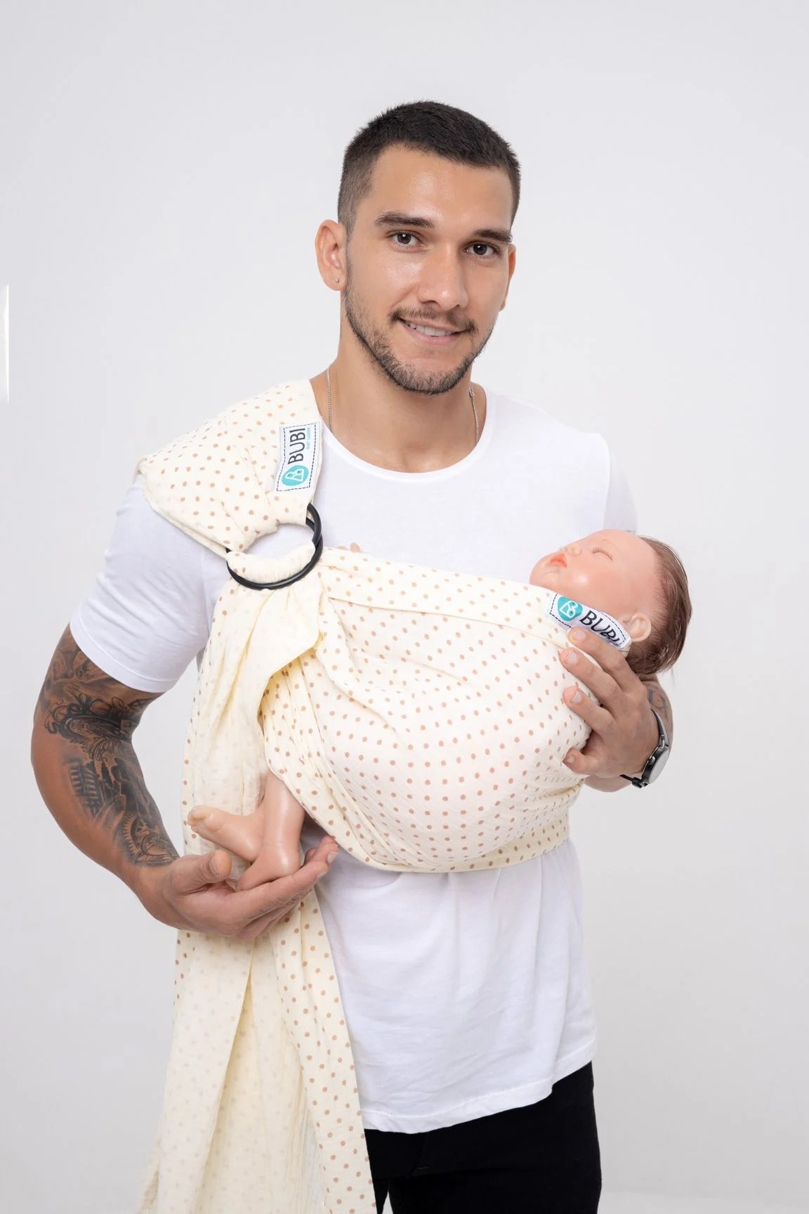 BUBI Ring Sling Gen 1 - Muslin Cotton - Thỏ hồng