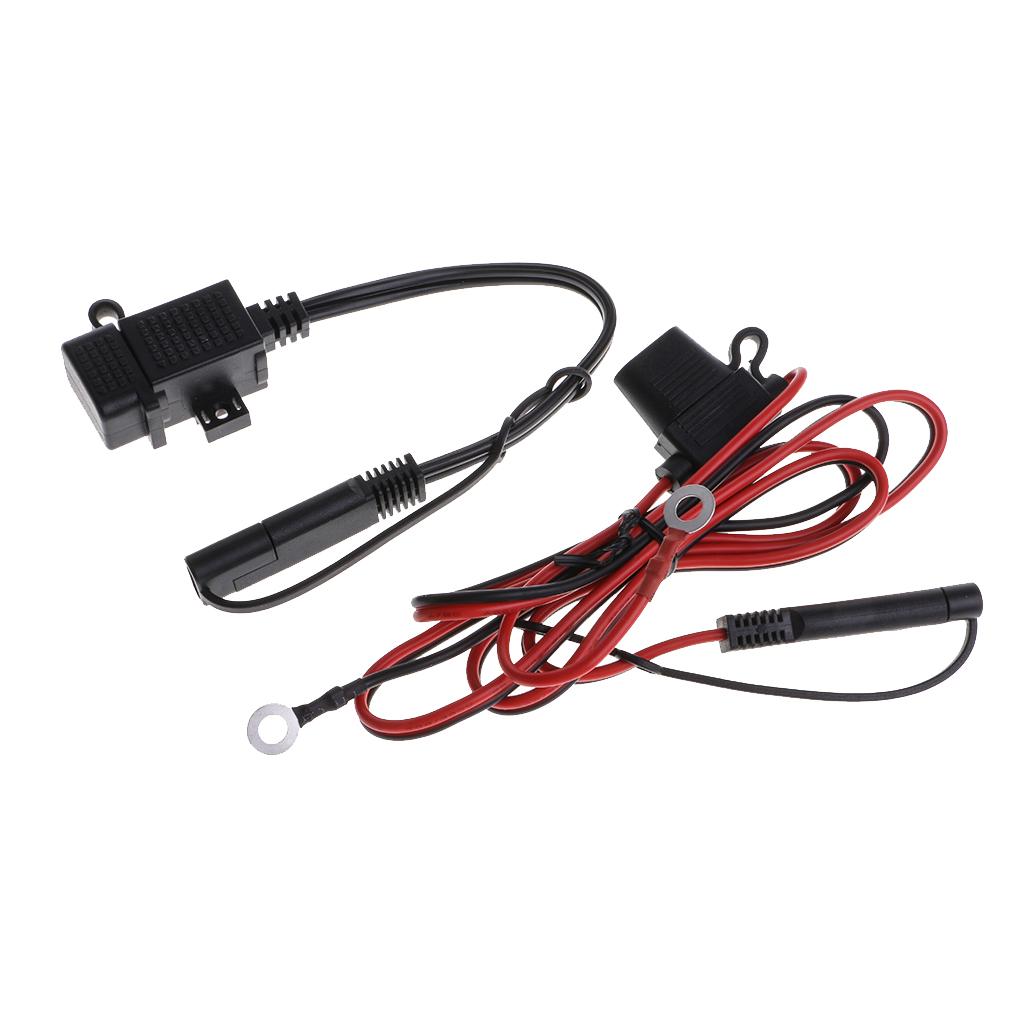 3.1Amp Waterproof Motorcycle USB Charger Kit SAE To USB Adapter for Phones