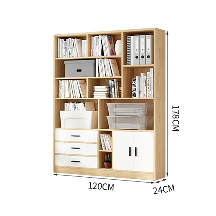 Tủ để sách bằng gỗ, tủ văn phòng, tủ tài liệu BGK2021 (giao màu ngẫu nhiên)
