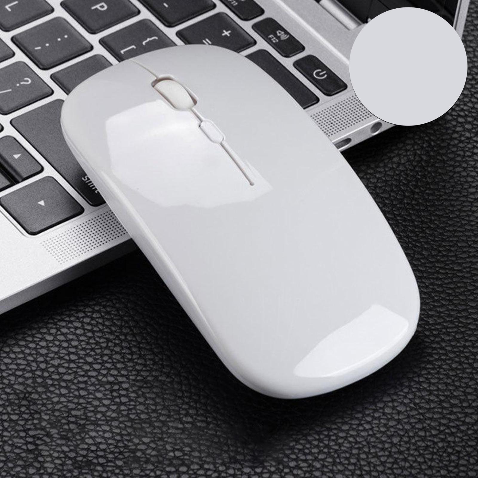 Portable Slim Silent Wireless Mouse Rechargeable PC Laptop Mouse,Plug and Play,Colorful Light