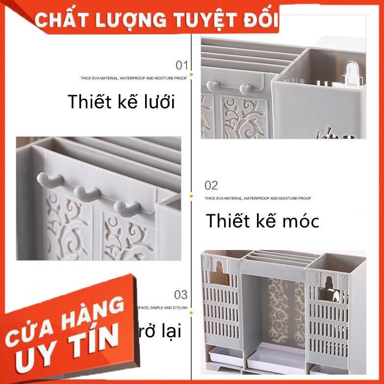 Ống đũa thìa kèm giá cắm dao dán tường gọn gàng tiện dụng