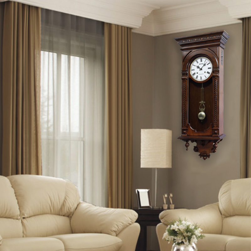 Đồng hồ treo tường Nhật Bản Rhythm CMJ464FR06 Kt 38.0 x 90.0 x 15.0cm, 7.0kg. Vỏ gỗ, dùng PIN.