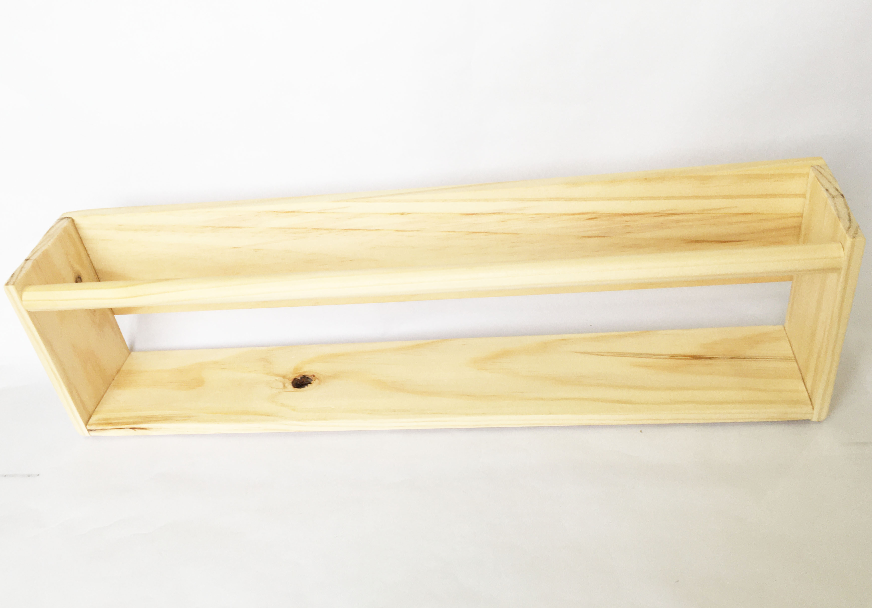 Kệ gỗ treo tường đa năng làm giá sách, trang trí, treo quần áo  gỗ thông D60xR11xC16