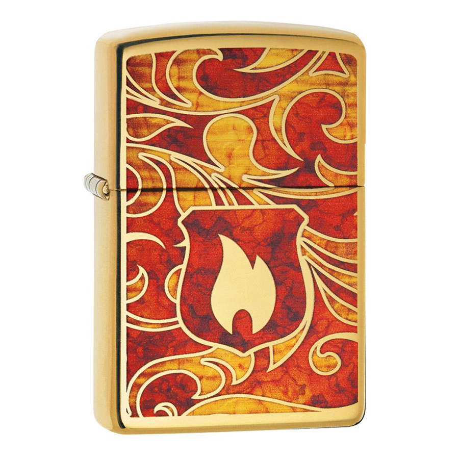 Bật Lửa Zippo 28975 - Bật Lửa Zippo Shield High Polish Brass Fusion