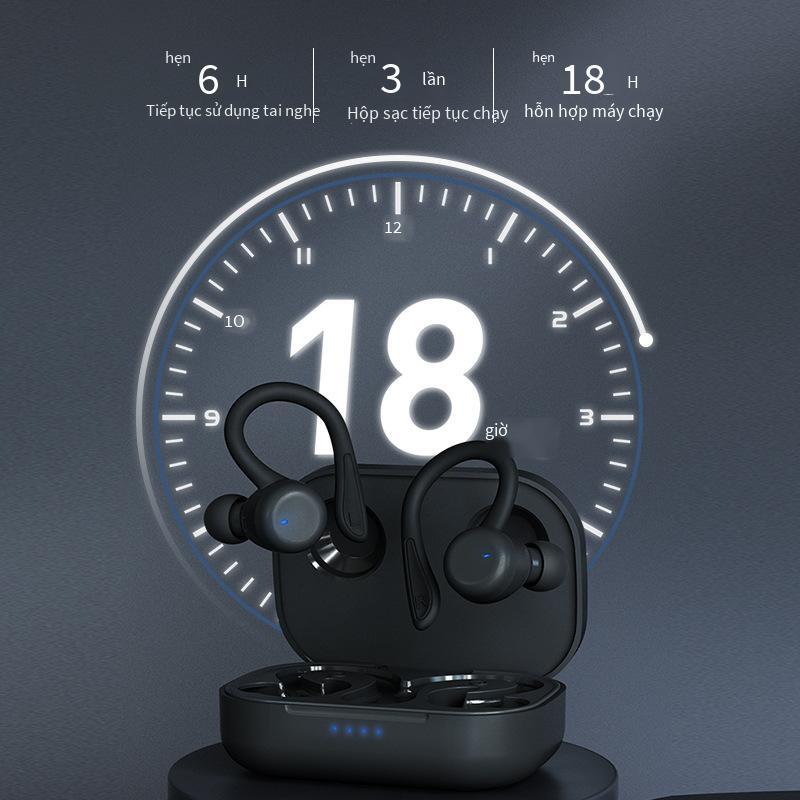 Khuyến mại tai nghe Bluetooth dung lượng lớn móc tai thể thao mới chạy chống nước tws trong tai tai nghe không dây thực sự T40