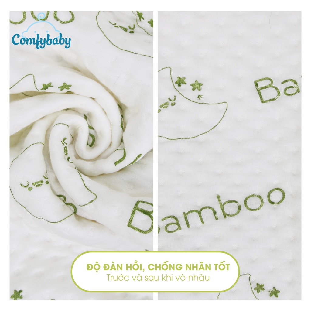Tấm lót chống thấm thay tã cho bé 4 lớp 100% Sợi Tre Bamboo / Organic cotton thoáng khí, chống thấm nước Comfybaby