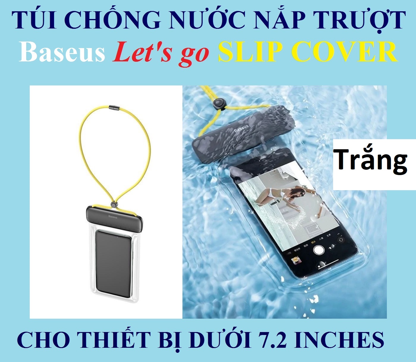 Túi chống nước cho điện thoại dạng nắp trượt Baseus Slip Cover - Hàng chính hãng