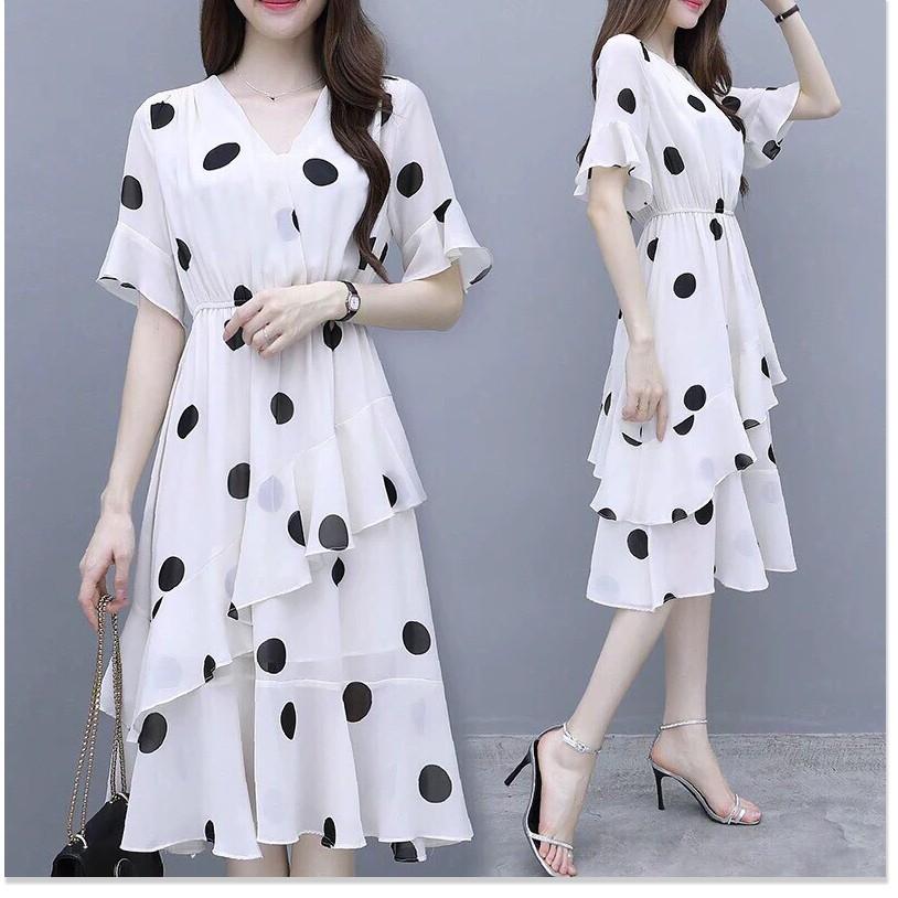ĐẦM VOAN LỤA CHẤM BI