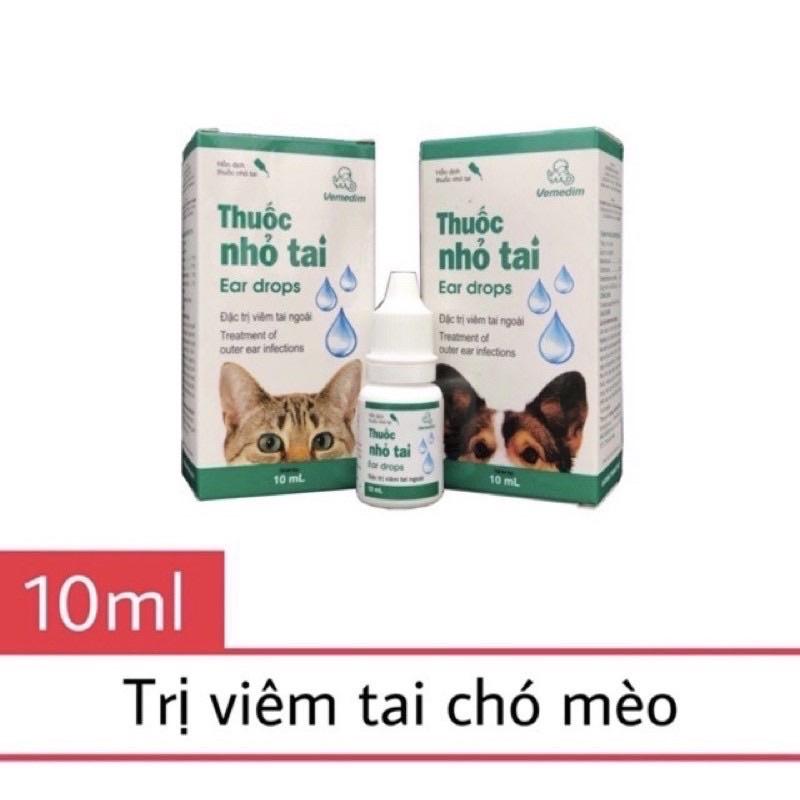 Thuốc nhỏ tai Vemedim dùng cho viêm tai ngoài dùng cho chó mèo