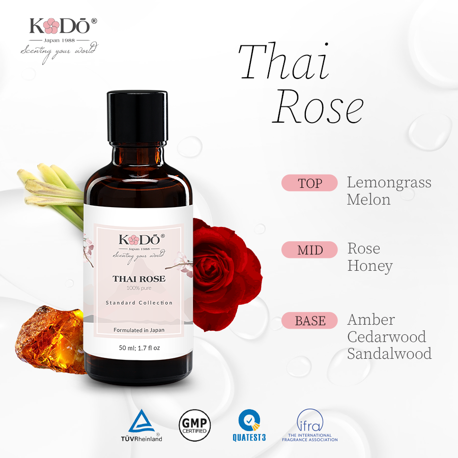 Tinh Dầu Nước Hoa Nguyên Chất KODO Thai Rose Hương Thơm Quyến Rũ, Mê Hoặc, Sang Trọng