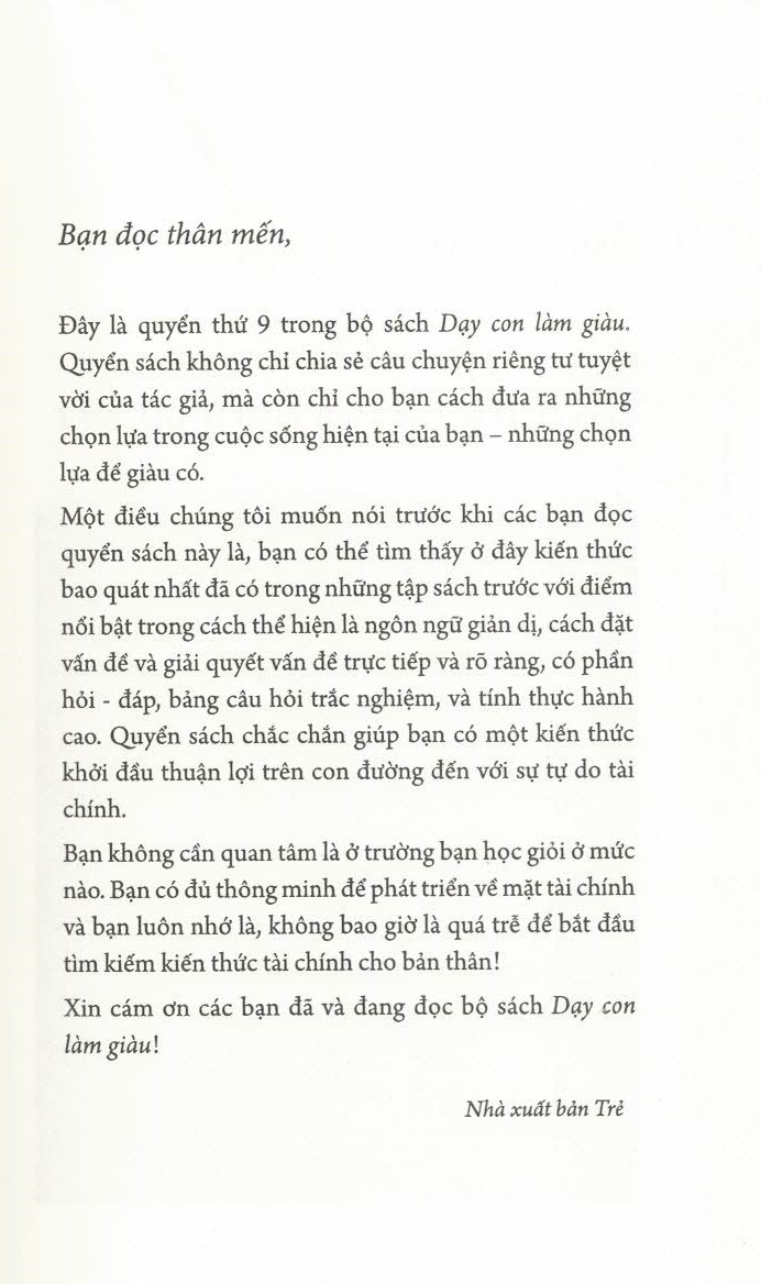 DẠY CON LÀM GIÀU - TẬP 9: NHỮNG BÍ MẬ TIỀN BẠC MÀ BẠN KHÔNG HỌC Ở NHÀ TRƯỜNG! (Bản in năm 2022)