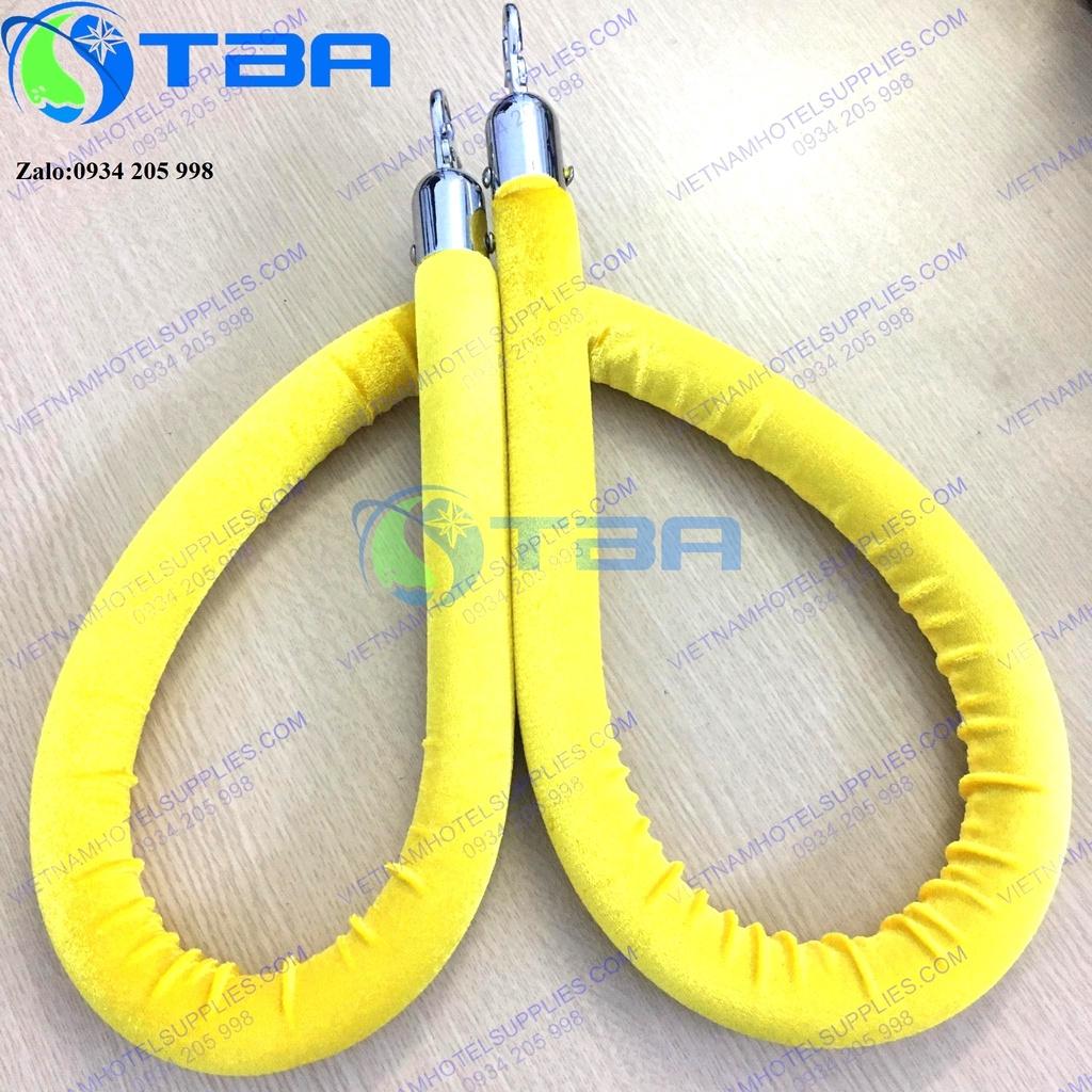 Dây nhung vàng thay thế cho trụ chắn inox dây trùng cao cấp