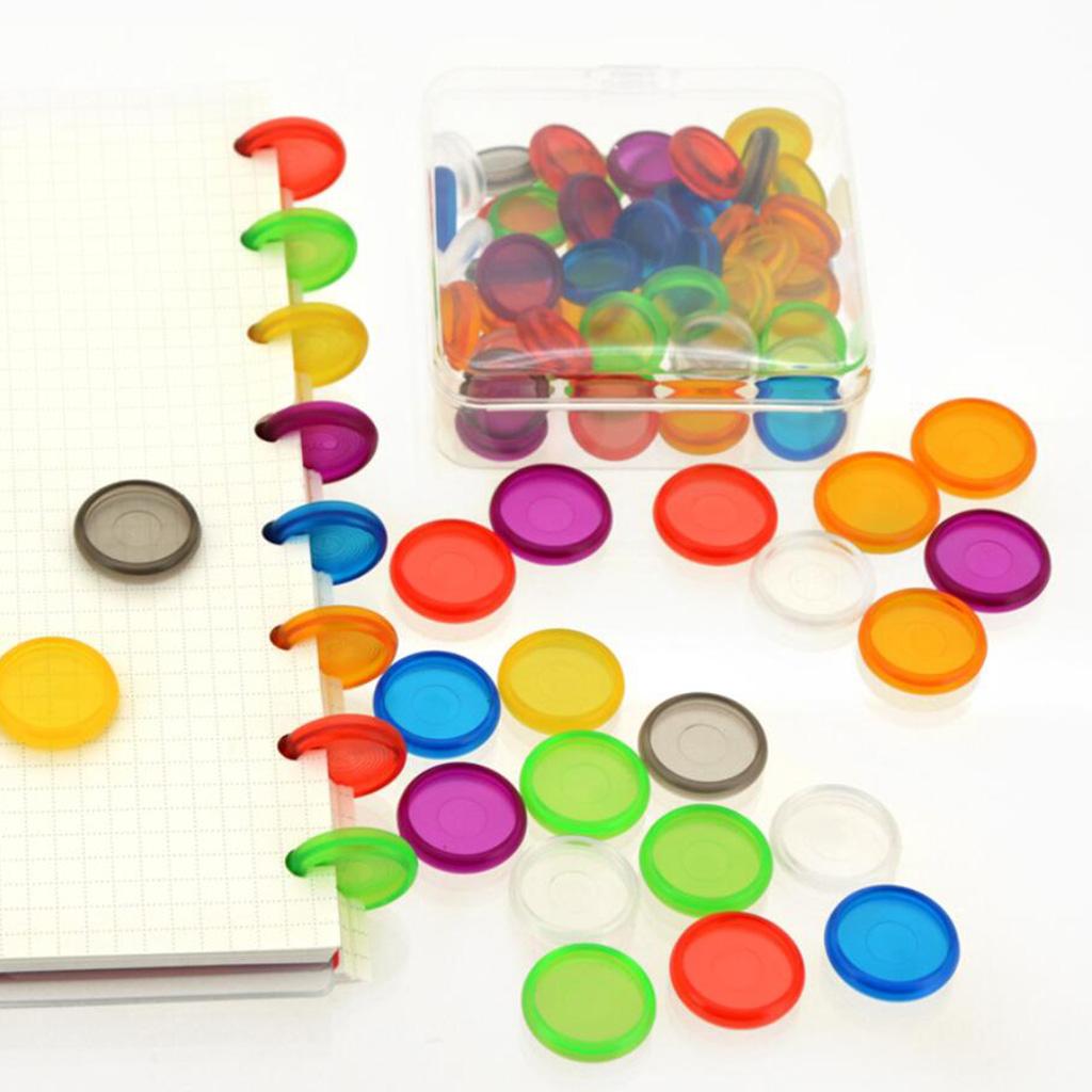 Pack Of 30 Plastic Discs Binding Holder DIY Buckle Notebook Stationery Accs