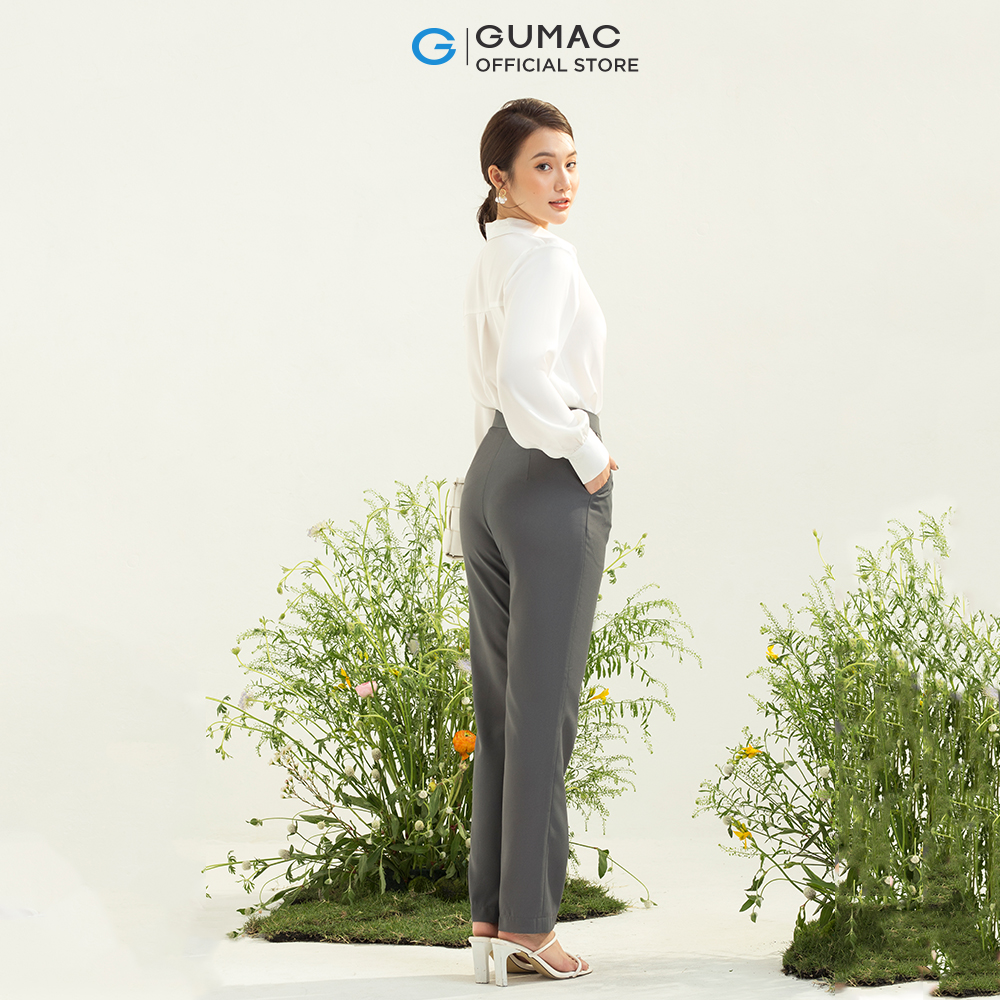 Quần tây nữ GUMAC QC04046 ống suông thời trang công sở