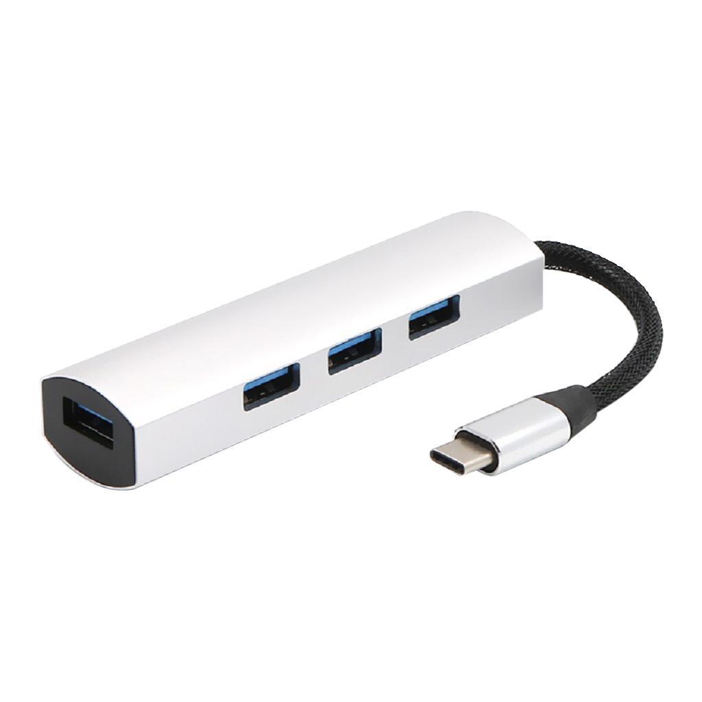 USB Type-C Male to 4 Port USB-A 3.0 Female Port Adapter Hub Converter