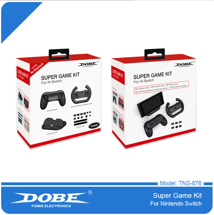 Set Super Game Kit tay lái + phanh + hộp số mô hình ô tô cho Nintendo Switch Promax Dobe TNS-876 - Hàng chính hãng