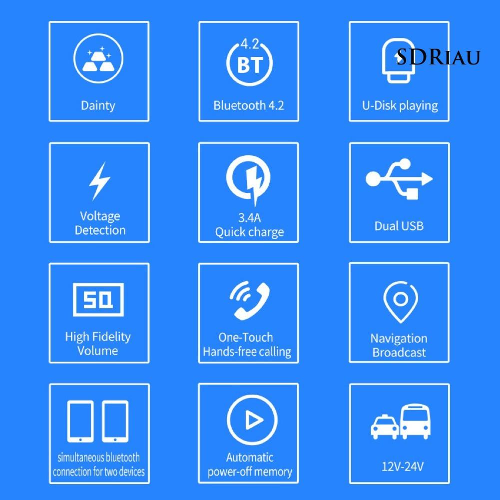 Củ Sạc Trên Ô Tô Qcdz Bt23 Bluetooth Không Dây