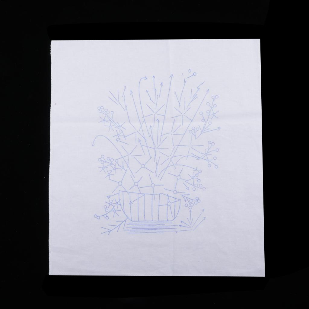 2x DIY Ribbon Embroidery Kit Flower Cross Stitch Crafts Wall Arts Ornaments