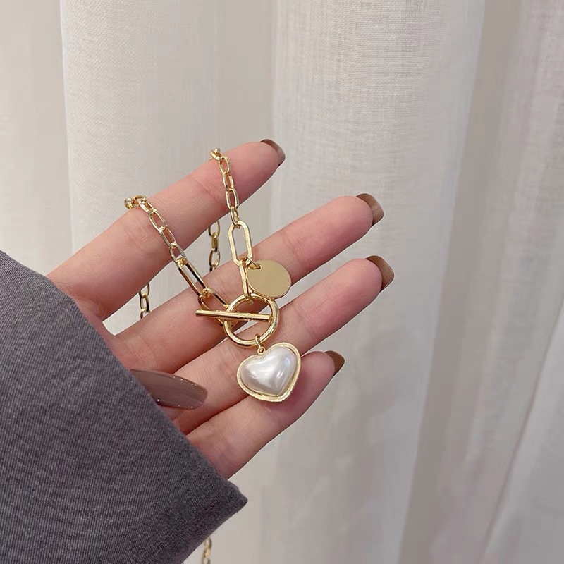 Dây chuyền nữ trái tim titan cá tính Hàn Quốc thiết kế thanh lịch thời trang Phụ kiện YUNRI ACCESSORIES M103612