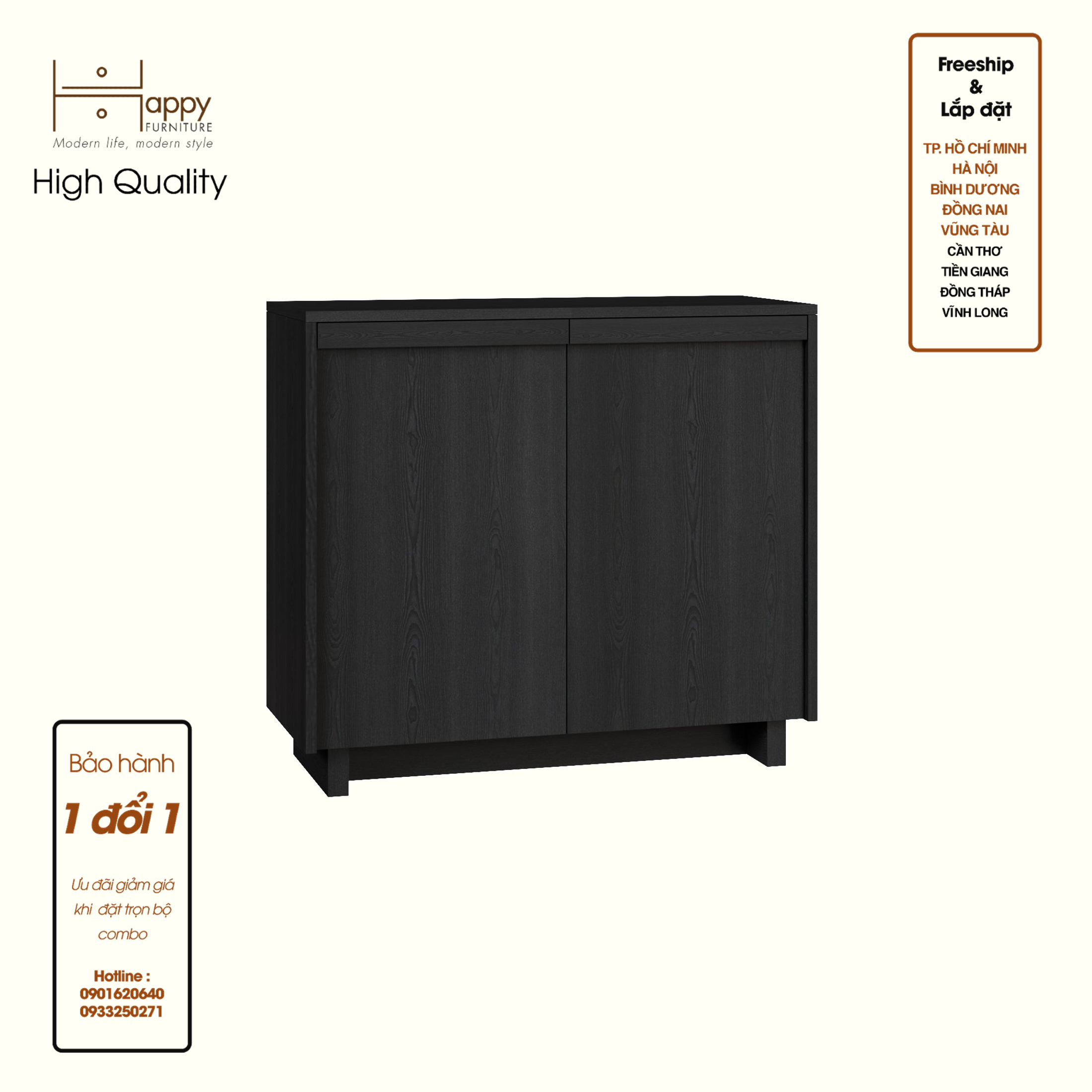 [Happy Home Furniture] MAVIS, Tủ đựng đồ 2 cánh mở , 86cm x 42cm x 78cm ( DxRxC), TCM_157