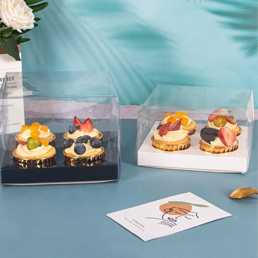 Hộp Đựng Bánh Cupcake Muffin 4 Bánh Trang Trí Trong Suốt Sang Trọng - BOXMF4IN