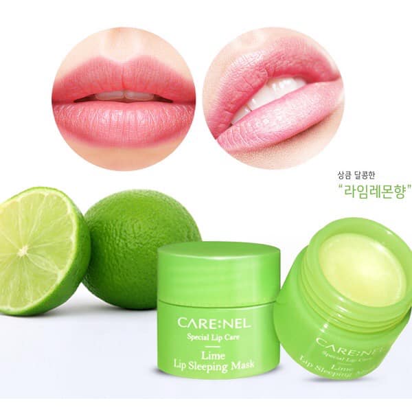 MẶT NẠ NGỦ MÔI MINI CARE:NEL LIP LIME SLEEPING MASK ( xanh )( không xuất hóa đơn đỏ )