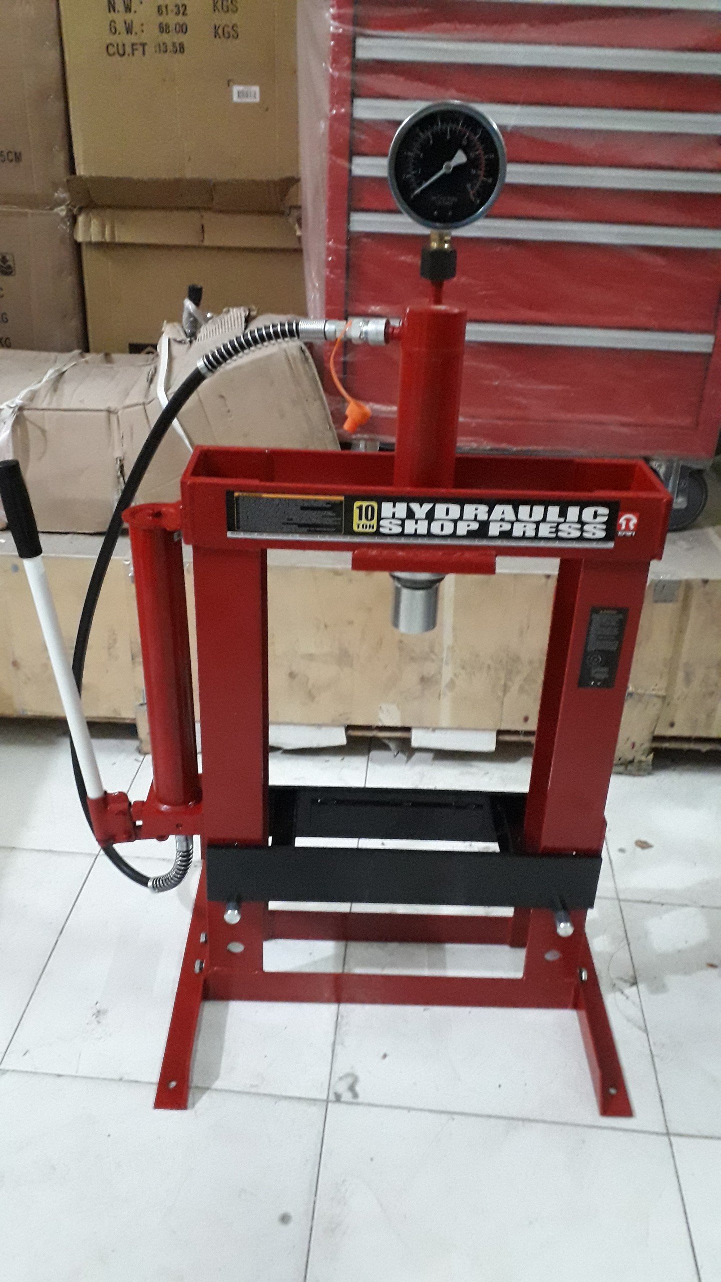 Máy ép thủy lực 10 tấn có đồng hồ canh chỉnh lực ép