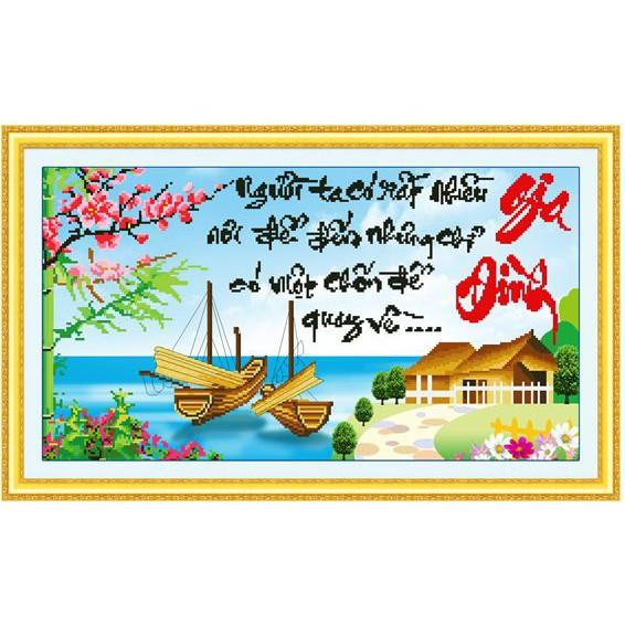 Tranh thêu chữ thập Gia đình DLH-222945