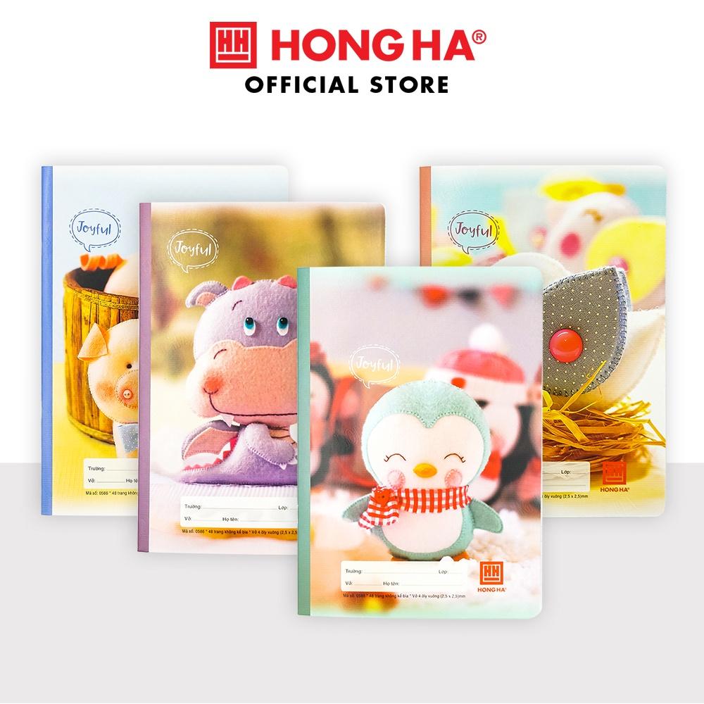 Lốc 10 quyển vở 4 ô ly Hồng Hà 48 trang Joyful Hồng Hà