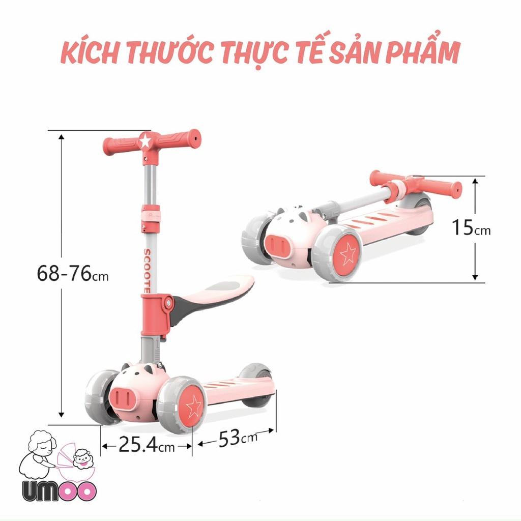 Xe Scooter 2023 vận động ngoài trời, tăng cường phát triển thể chất cho Bé