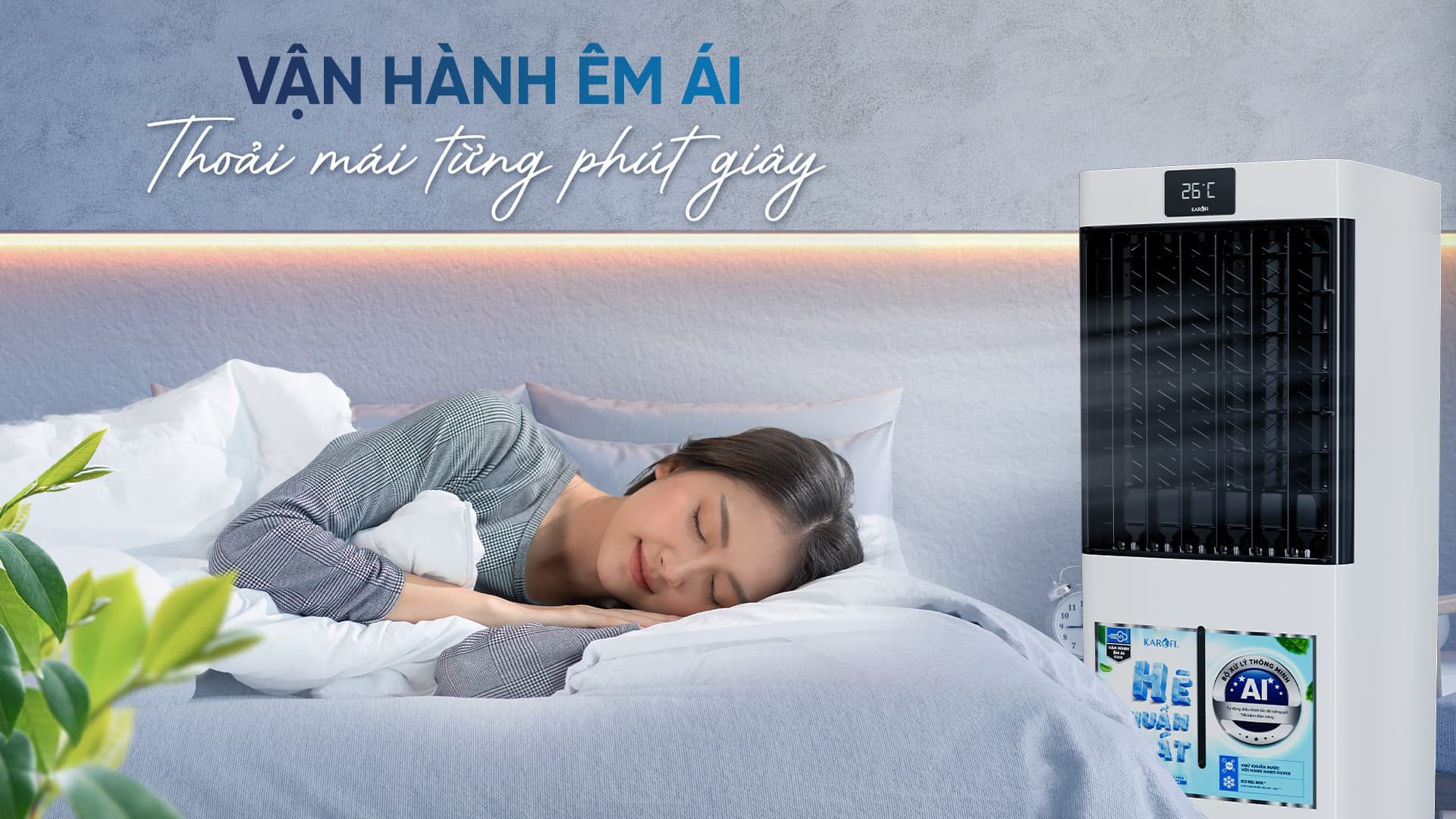 Quạt điều hòa Karofi KAC-H41R 3 chế độ gió công nghệ tạo ion âm - Hàng chính hãng