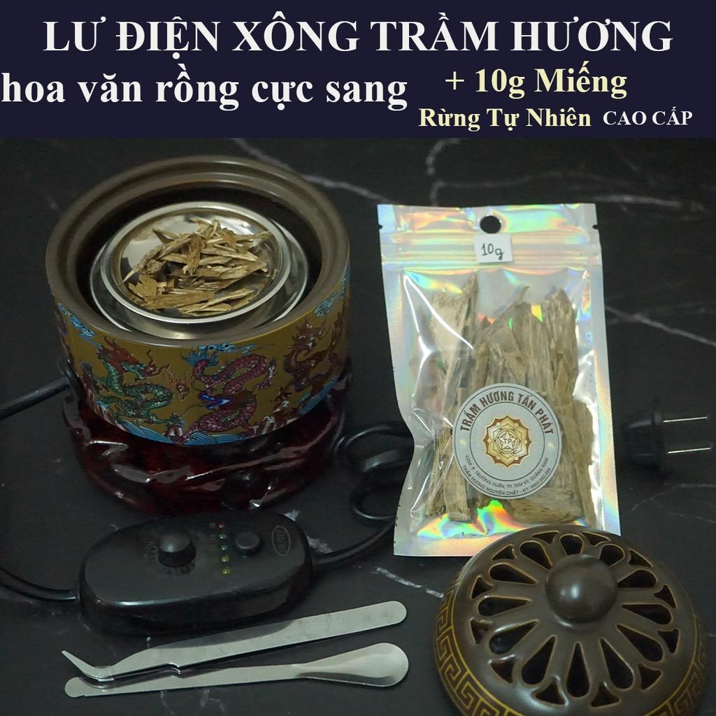 Lư Xông Trầm bằng điện – Hoa Văn Rồng Sang – Xông Bột, Miếng Trầm