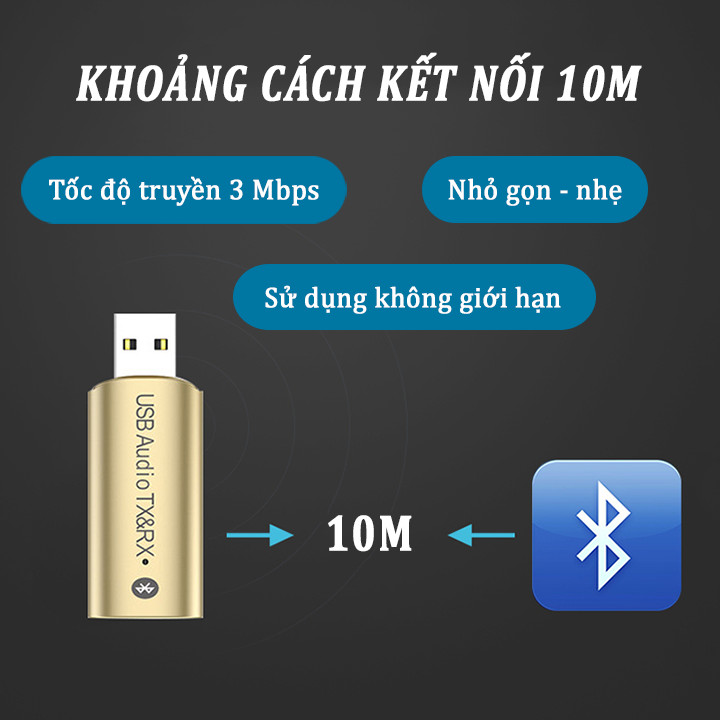 USB Bluetooth 4.2 phát và nhận 2 chiều 2in1 YPF-04