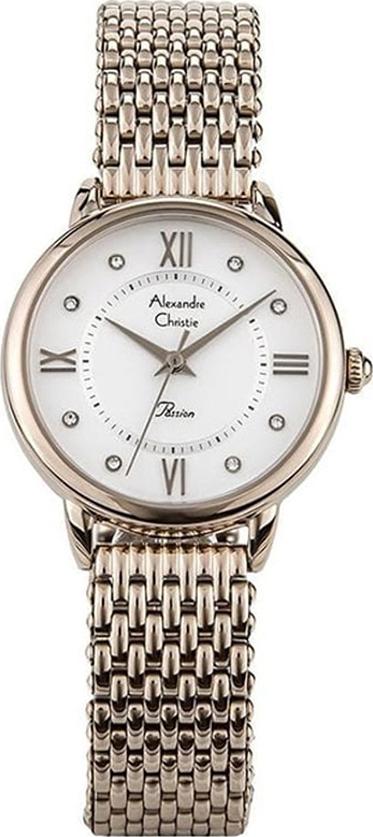 Đồng Hồ Nữ Kim Loại Alexandre Christie 2689LHBCGSL - Trắng