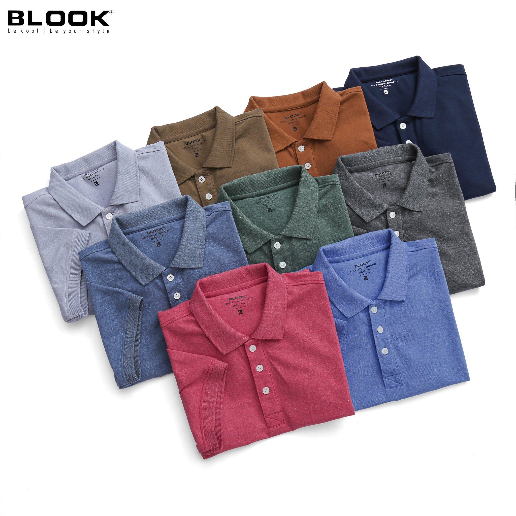 Áo Polo nam BLOOK màu mới, vải Cotton cvc chiều dày dặn, co giãn 35680