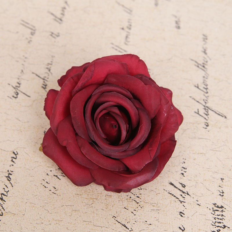 Đầu Hoa Hồng Giả 11cm Trang Trí  Decor Handmade