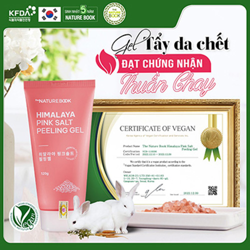 Gel tẩy tế bào chết The Nature Book muối hồng Himalaya Pink Salt Peeling Gel 120g