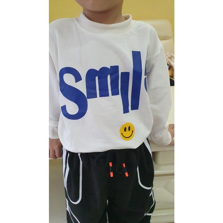 Áo dài tay, áo thun smile siêu đẹp phong cách Hàn Quốc thích hợp bé trai và bé gái, có size cho bé từ 6 tháng đến 6 tuổi