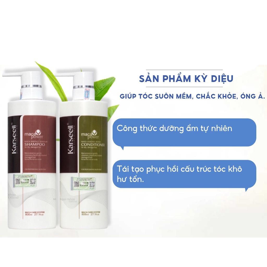 [+Tặng mũ trùm] Dầu gội xả phục hồi siêu mượt Karseell Maca Care System 500 - 800ml