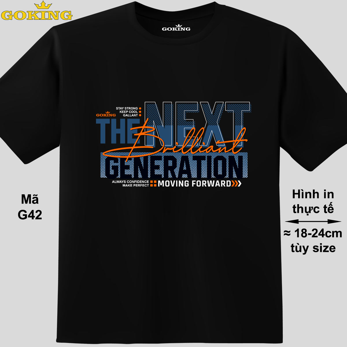 The Next Generation, Mã G42. Áo Thun Siêu Đẹp Cho Cả Gia Đình. Form Unisex Cho Nam Nữ, Trẻ Em, Bé Trai Gái. Quà Tặng Ý Nghĩa Cho Bố Mẹ, Con Cái, Bạn Bè, Doanh Nghiệp, Hội Nhóm. - Đen, Vải Thun Lạnh - M