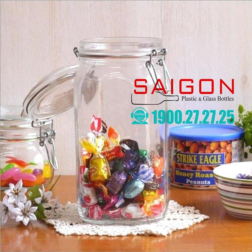 Hũ thuỷ tinh Italy Fido Nắp Cài Cao cấp
