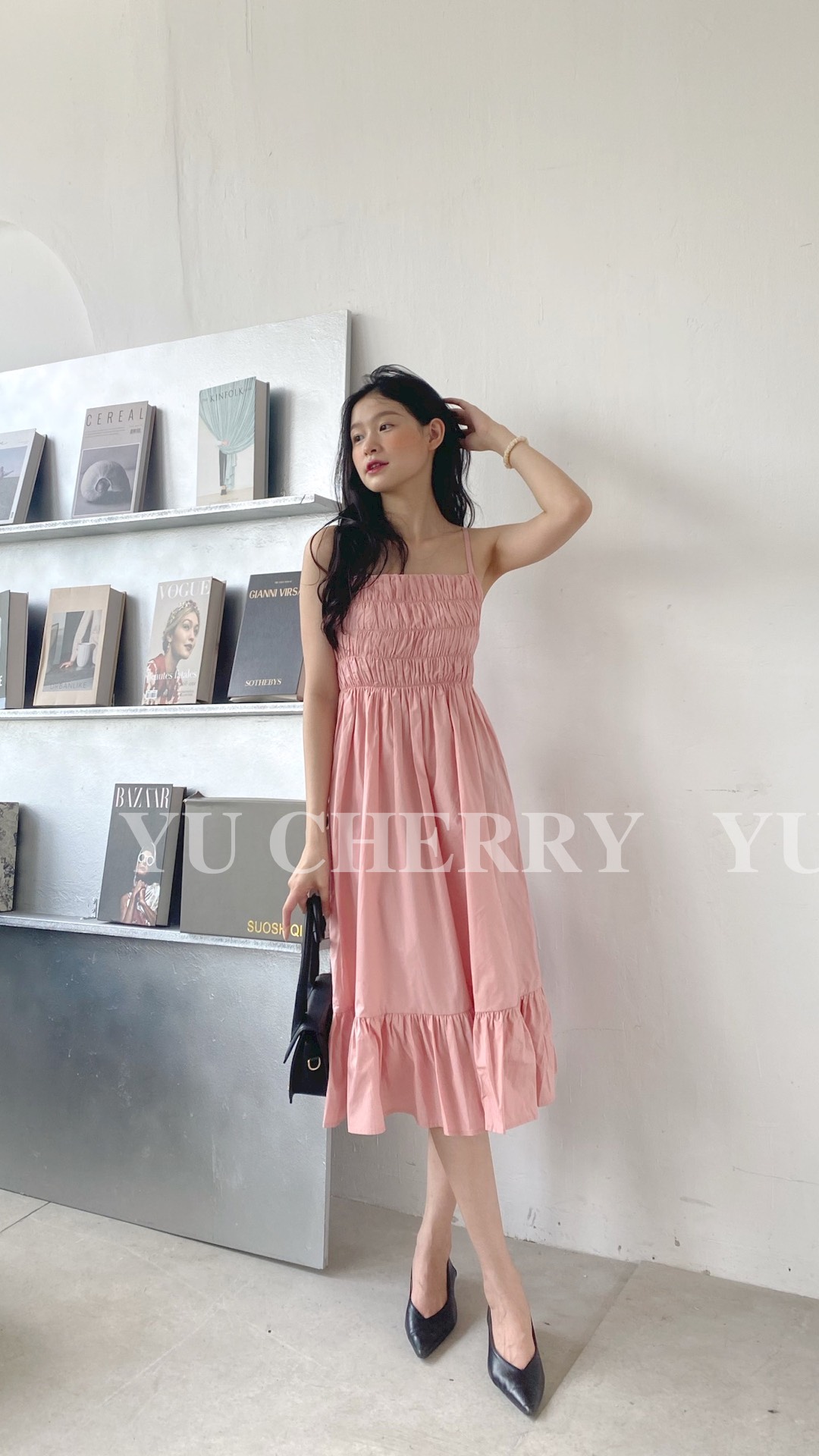 YU CHERRY | Đầm Shirred Cotton Cami Dress YD157