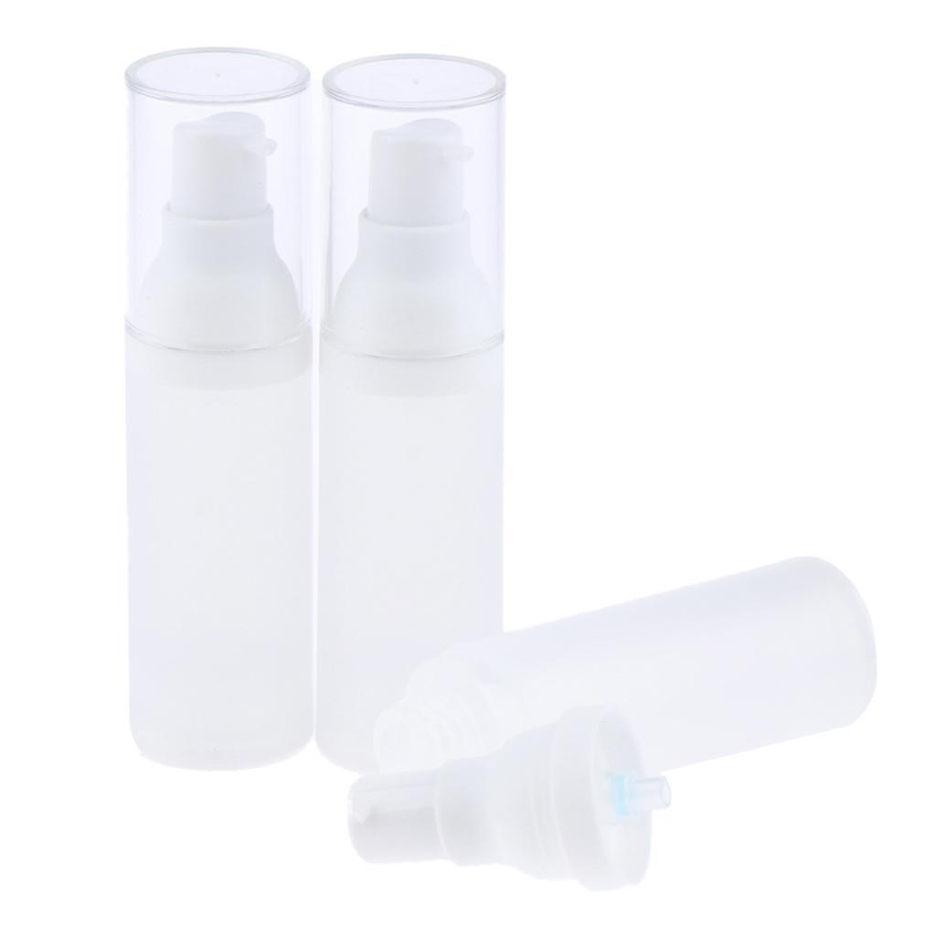 3pcs Empty Makeup Container Face Cream Jars Pump Bottle Case for Travel